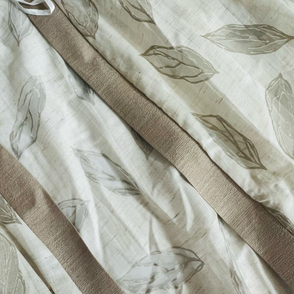 R & M Richards Leaf Print Open Front Kimono Jacke… - image 2